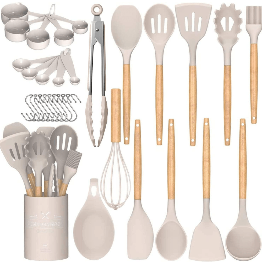 Conjunto de utensílios de cozinha de silicone